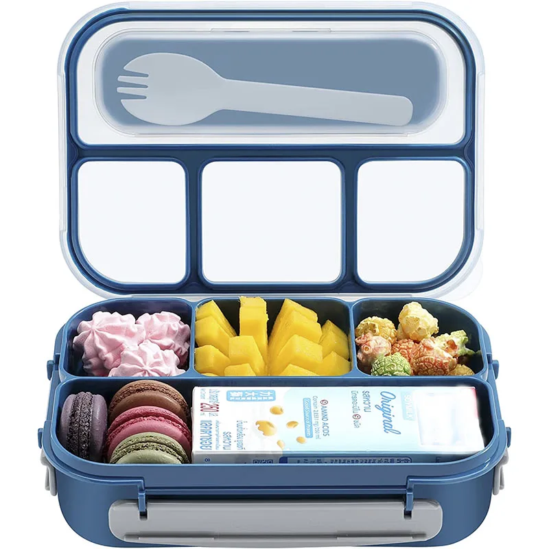 Food Box Tiffin Box Lunchbox School Children Balance Bento Box 4 Compartment Lunch Box Kitchen Accessories Children Snack Holder