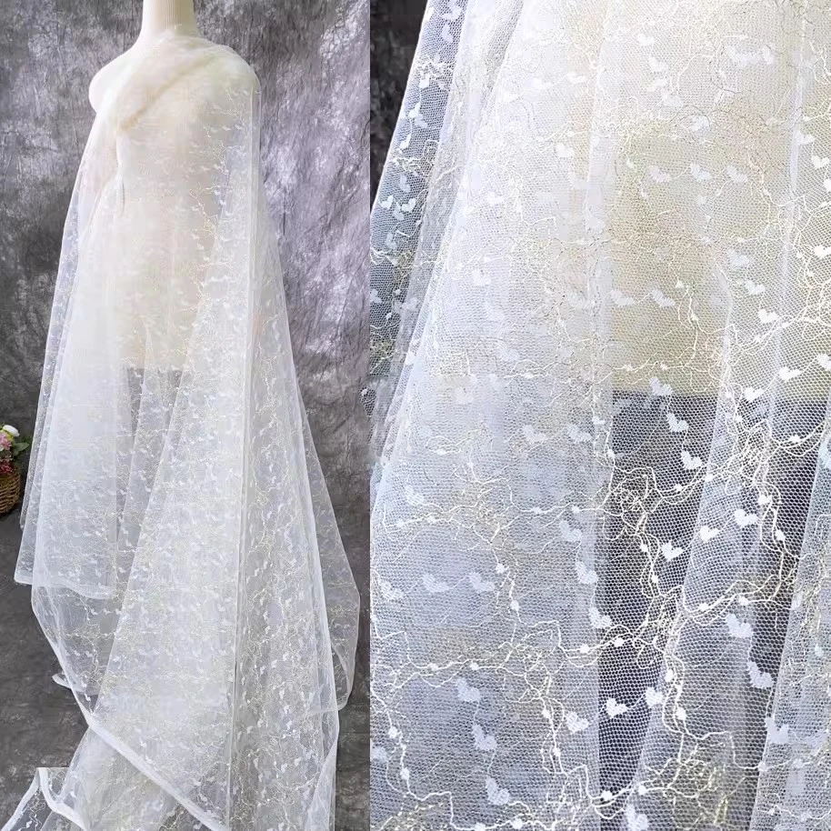 3yard luxury lace Fabrics for clothing Background Wall wedding dress matirial fabric