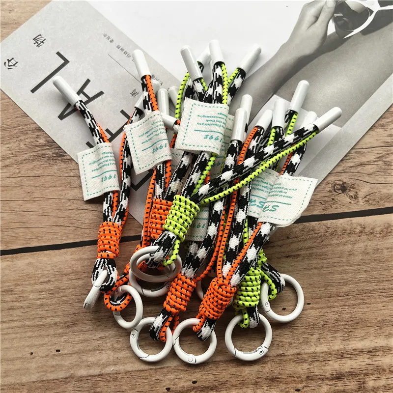 Lanyard Fluorescent Color Cord for Keys White Keyring Universal Cord to Hang Mobile Phone Strap Luxury Cellular Keychain Pendant image 2