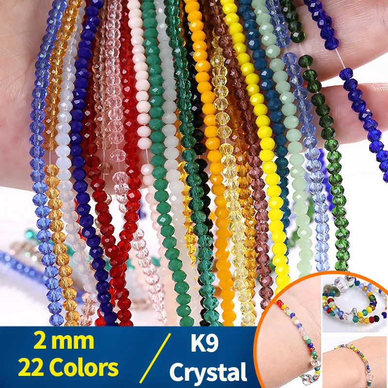 10 sznurków/partia 2X3MM kolorowe koraliki odzieżowe rękodzieło Rhinestone kamień do szycia kryształ do tworzenia biżuterii koraliki do robótek ręcznych