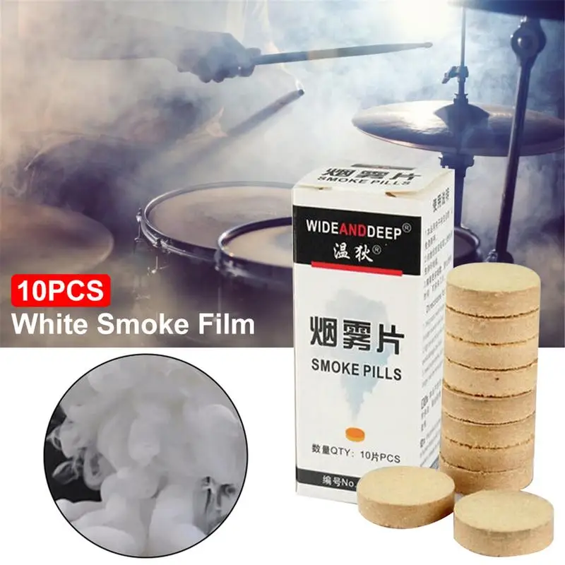 10Pcs White Smoke Piece Smoke Cake Air Purification Demonstration Wedding Decoration Photography Props Round Pills Smoke Film