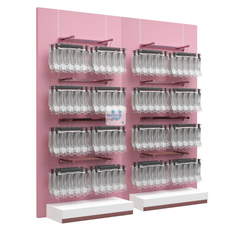 custom.Custom Bottom Storage Hair Salon Wall Display Adjustable Glass Pink Stainless Steel Frame Shelf Mannequin Wig Display She
