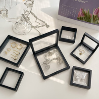 9*9 cm PE Film Transparent Visible Jewelry Storage Box Necklace Ring Earring Jewelry Packaging Box Gifts Boxes Dustproof