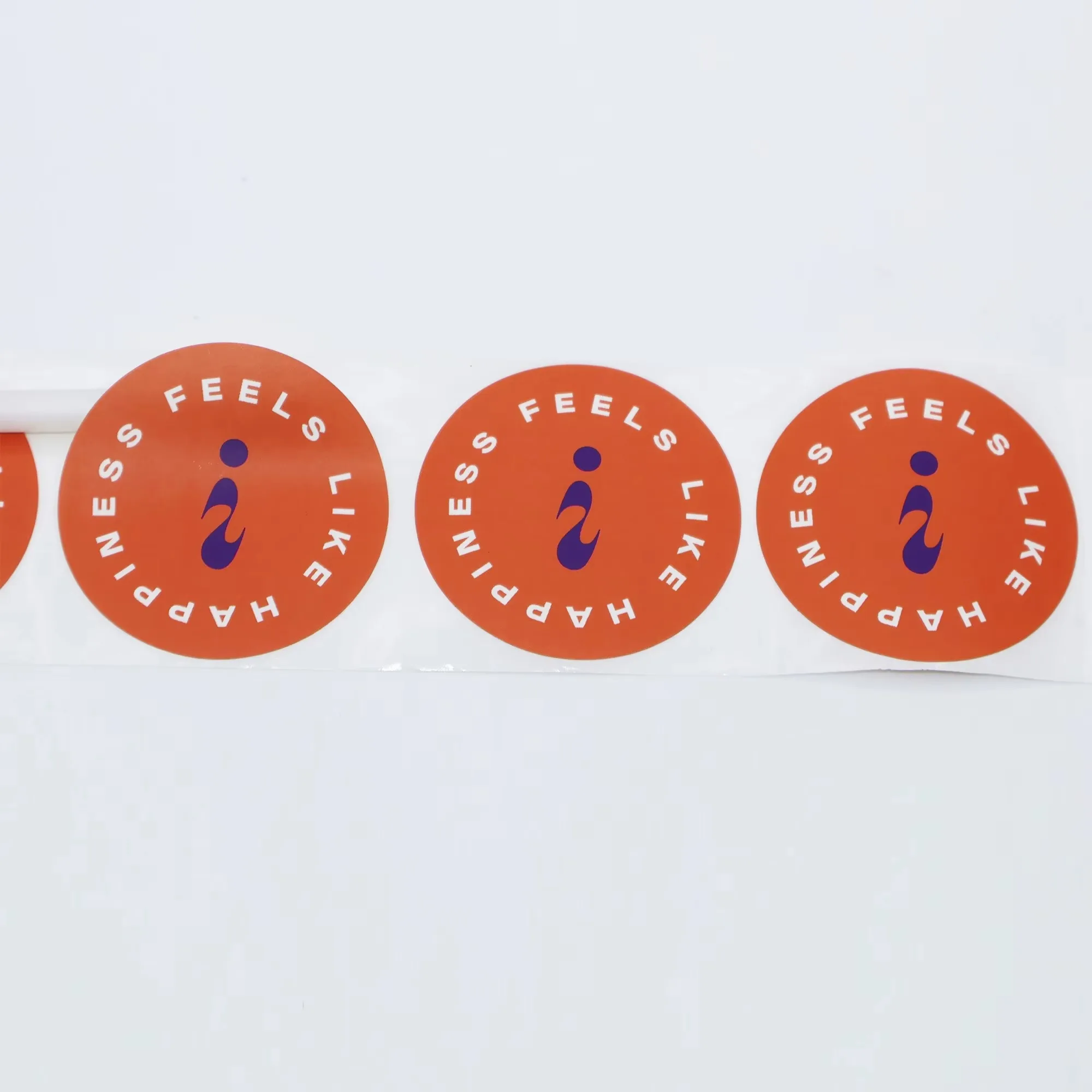 ملصقات شعار مستديرة مخصصة | لاصق فينيل مقاوم للماء | لفة ملصق ختم العلامة التجارية #4