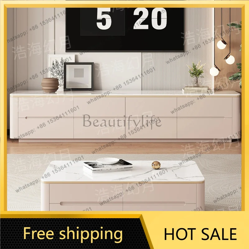 YJ  Tv Stands Living Room European Suporte Para Nordic White Tv Stands Cabinets Cabinets Minimalist Light Luxury