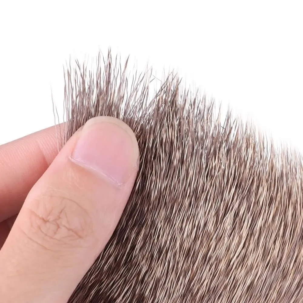 يطير ربط المواد يطير ربط الغزلان الشعر اللون الطبيعي البني الوردي الأسود الغزلان الشعر التصحيح ذباب الصيد صنع 5X5cm #1