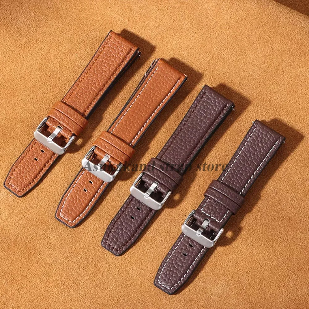 Быстросъемный силиконовый кожаный ремешок для часов 18 мм 20 мм 22 мм для Huawei Watch GT5 GT4 GT3 GT2 Smart Watch Band для Seiko Sport Band