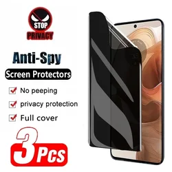 3Pcs Privacy Hydrogel Film For Motorola G50 G51 G62 G71 G200 5G For Moto Edge 20 Pro Lite E7 G10 Power Screen Protector