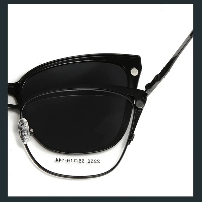 OLLYMURS موضة المغناطيسي الاستقطاب كليب على النظارات الشمسية كليب ريترو القط العين سبيكة النظارات البصرية الإطار للنساء 2256