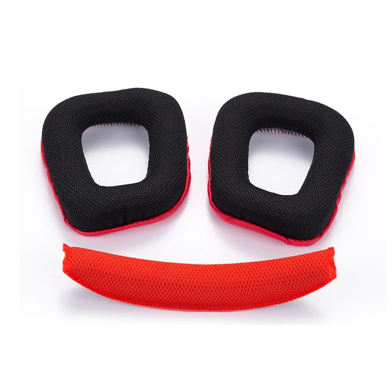 استبدال وسادات الأذن وعصابة الرأس لسماعات Logitech G35 G930 G430 F450 أجزاء إصلاح عقال وسادات الأذن وسادة ل