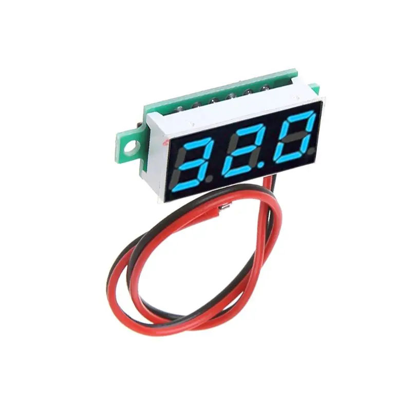 0.28 Inch DC 2.5V-30V 2 Wires Mini Digital Voltmeter Voltage Tester Meter LED Screen Electronic Parts