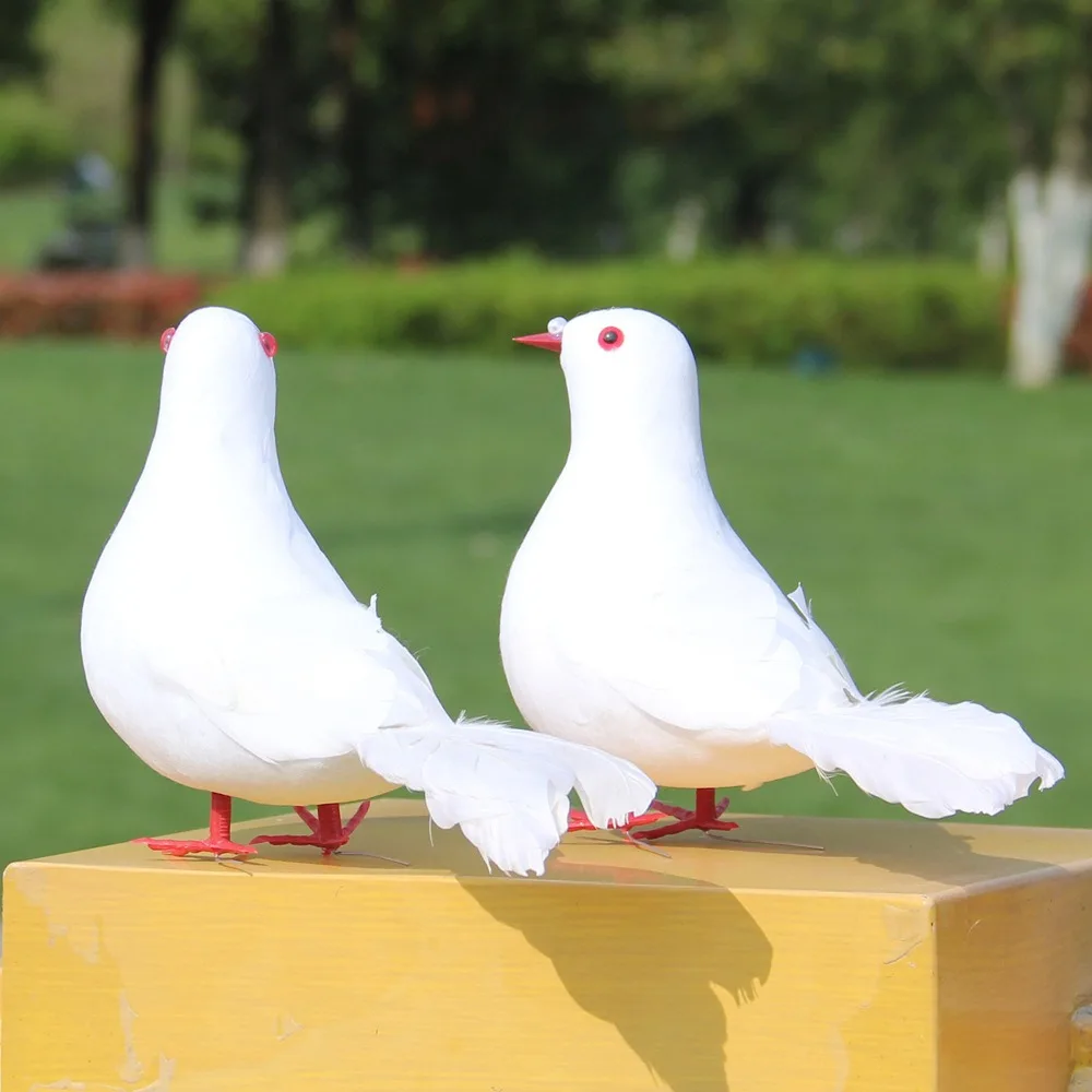 Simulation White Pigeon 25 * 8 * 15cm High Quality Bringing An Artistic Atmosphere Charming Durable Simulated Big Flying Pigeon