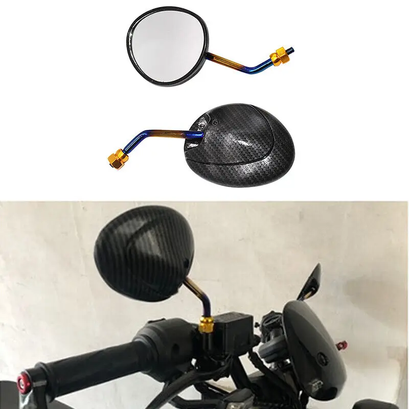 Show Off Your Uniqueness Angle Adjustable Rearview Mirror for Motorcycle Ebike Scooter ATV Color Metal 8mm 10mm Rear View Mirror