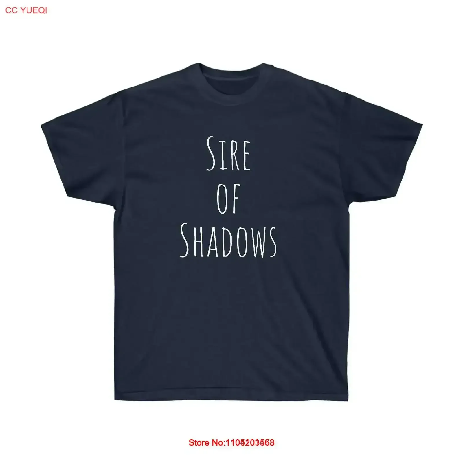 Sire of Shadows Camiseta gótica de algodón única para el día del padre, moda lavada vintage, gráfico suave, ropa informal de diseñador