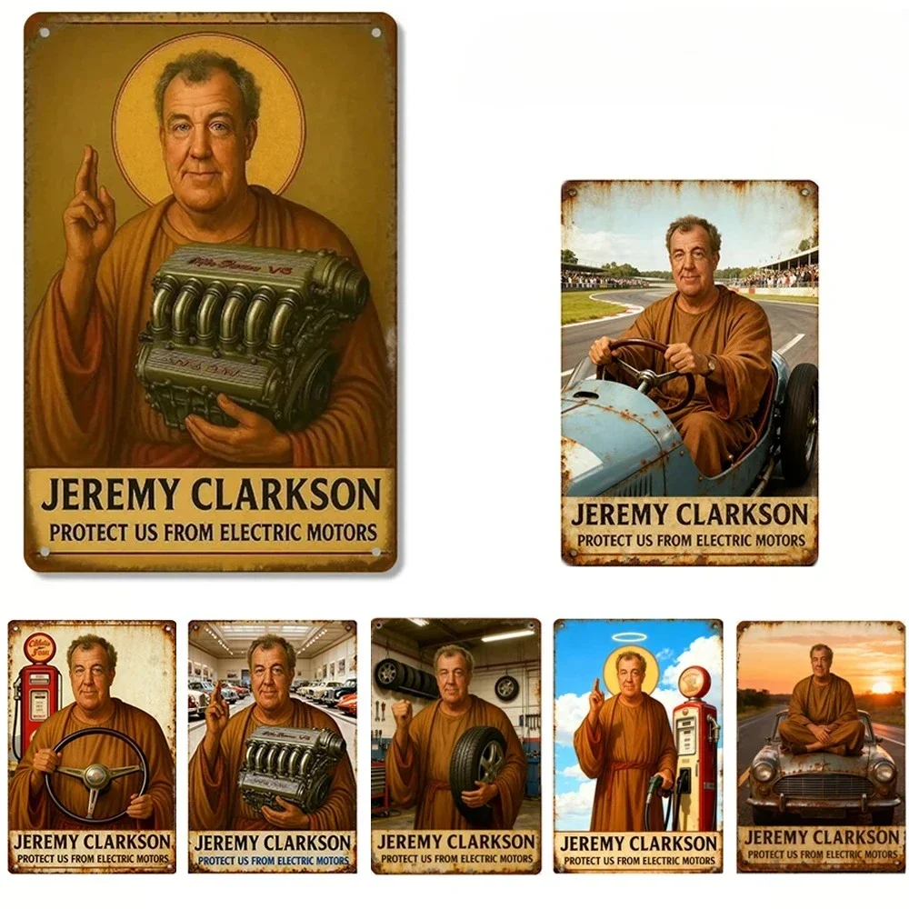 Metal Tin Sign Jeremy Clarkson Wall Plate Poster Funny Tips 