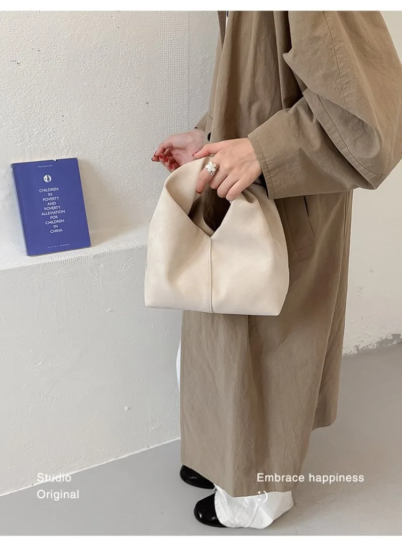 CEEKAY Wildleder-Handtasche im Hobo-Stil mit Perlenanhänger, Metallring, dünnem Riemen, vielseitig einsetzbar für den Alltag, Pendeln und Freizeit, große Kapazität – Detail 19