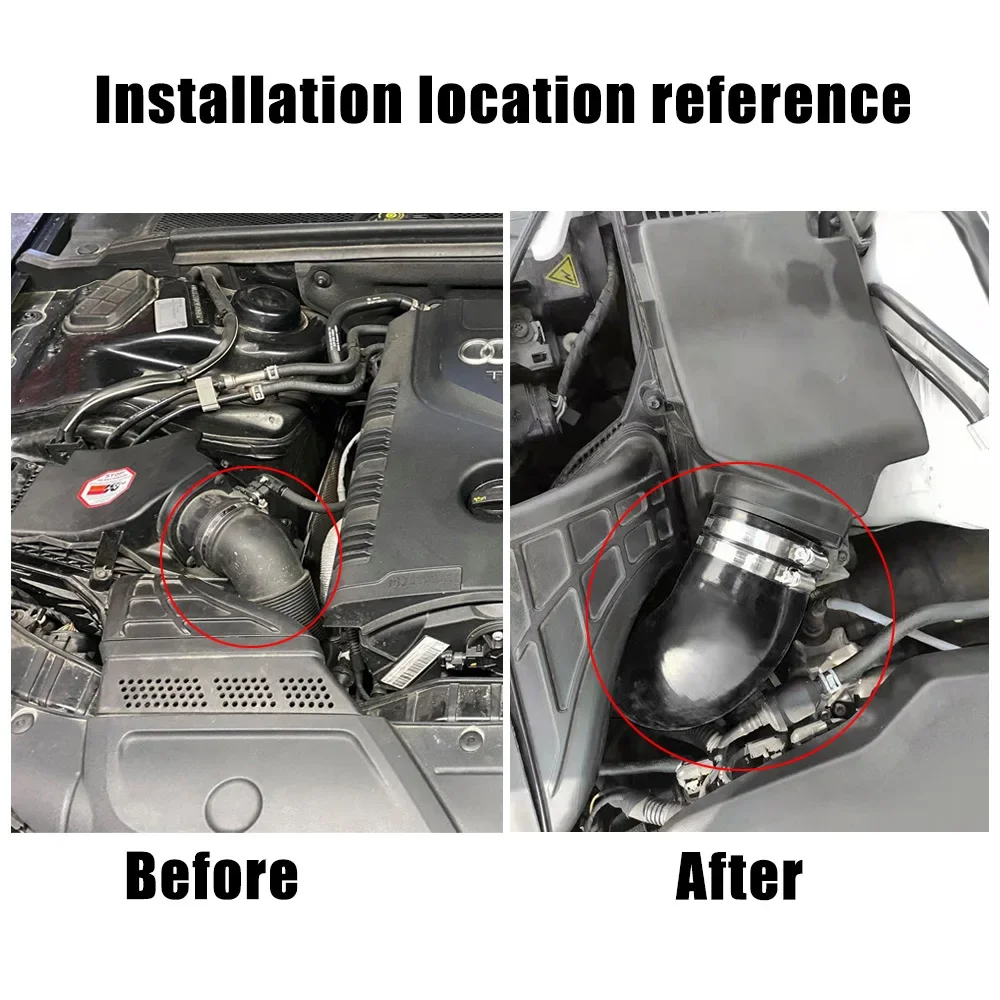 air Inlet Tube Silicone Intake Hose Pipe for AUDI A5 8T A4 B8 1.8 2.0 TFS 06H129629F