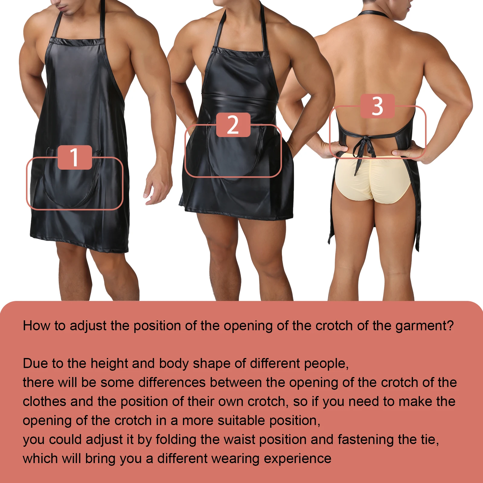 مفتوح المنشعب الرجال المثيرة مثير فو الجلود المئزر ارتداءها الملابس الداخلية الشيف جزار تأثيري الوثن زي أداء كلوبوير