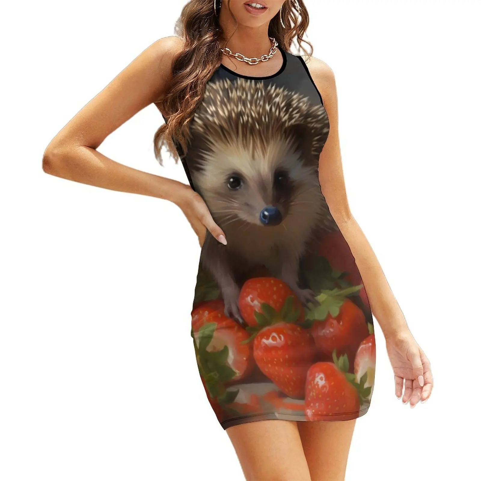 

Hedgehog's Luscious Feast Sleeveless Sundress wedding dresses for woman dresses summer sexy dress for women cocktail dresses