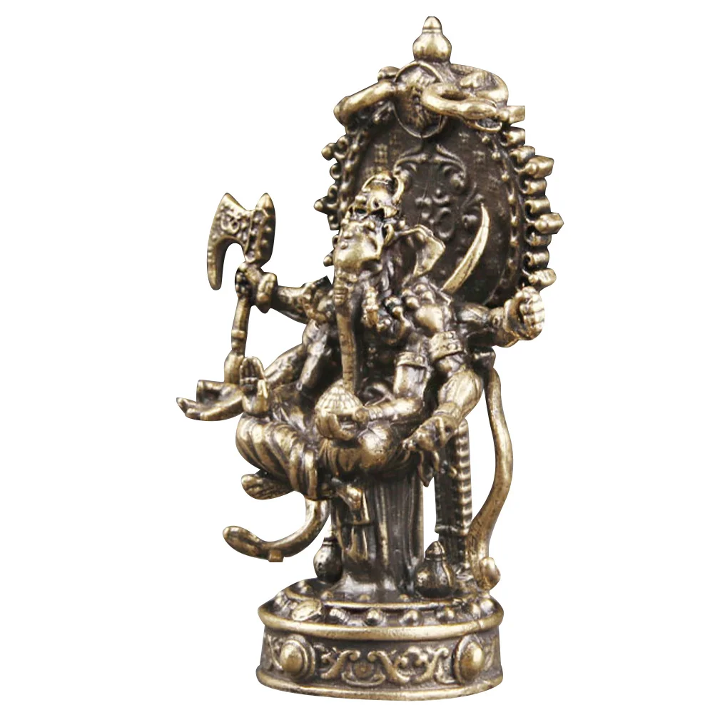 Статуэтка Ганеши из латуни для домашнего декора, украшение храма