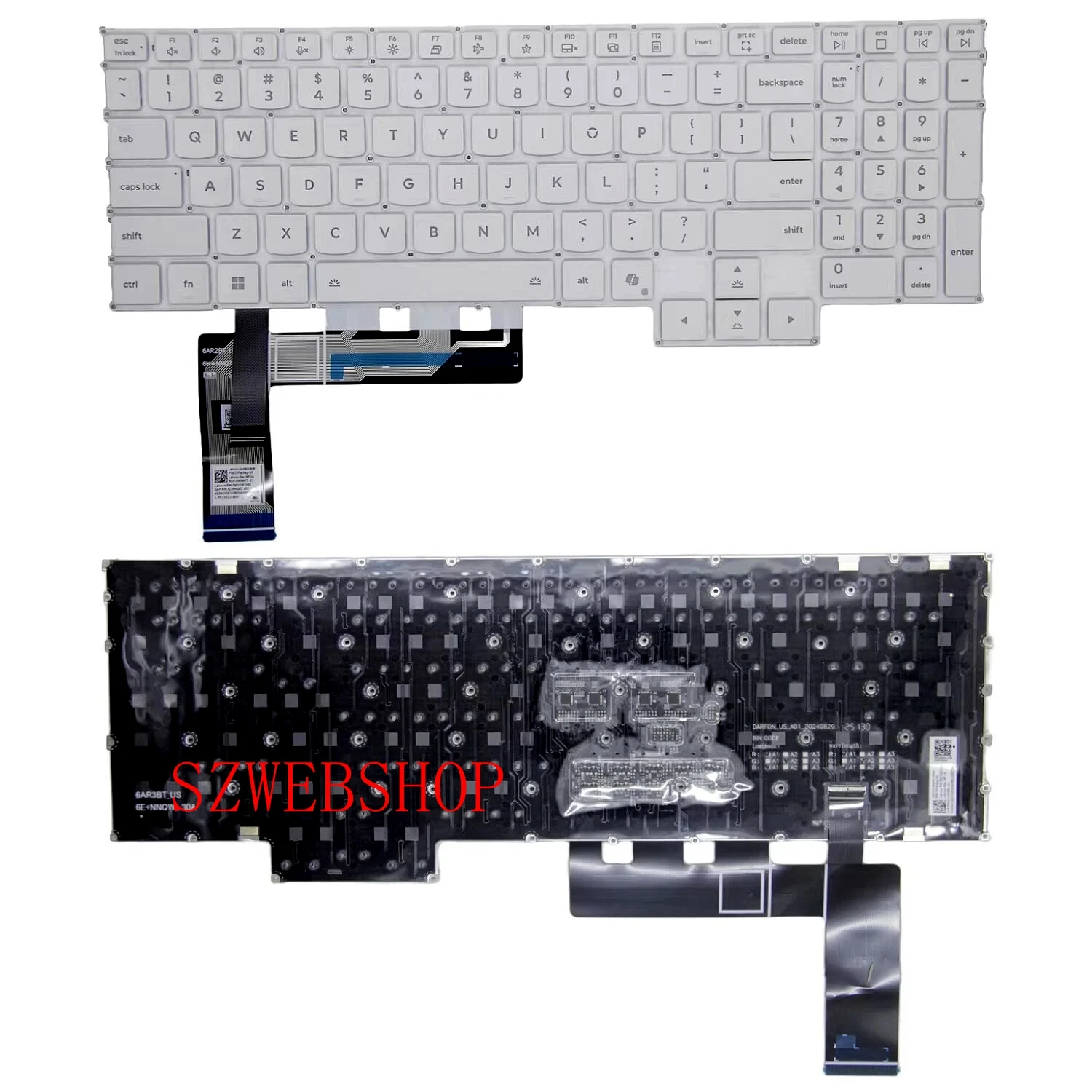 

Новый ноутбук Lenovo Legion Pro 7 16IAX10H с американской клавиатурой, RGB-подсветкой, белый цвет