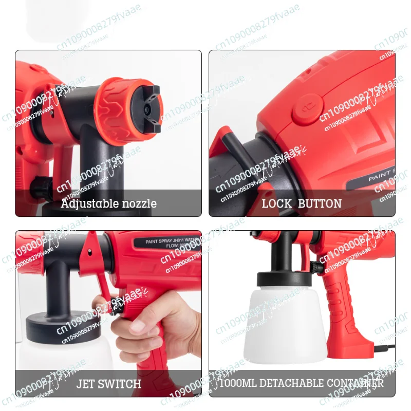 Brushless high-power electric paint sprayer, portable spray rechargeable high atomization