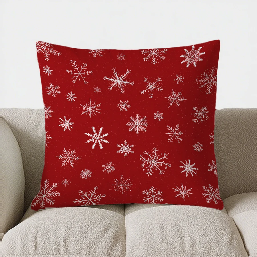 Christmas Sleigh Pattern throw pillow cover with short plush print for living room sofa decoration cushion cover pillow covers