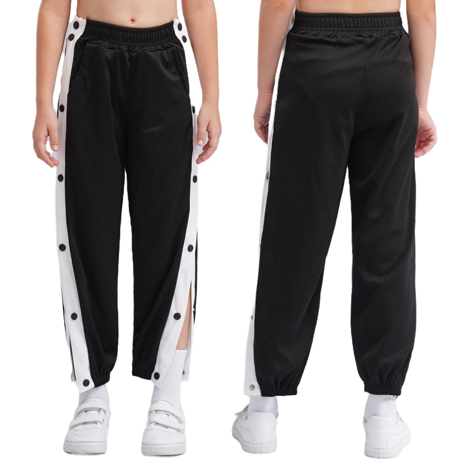 Kids Boys Sweatpants Sportswear Drawstring Straight Track Pants Loose Trousers Sport Daily School Fitness Running Casual Costume