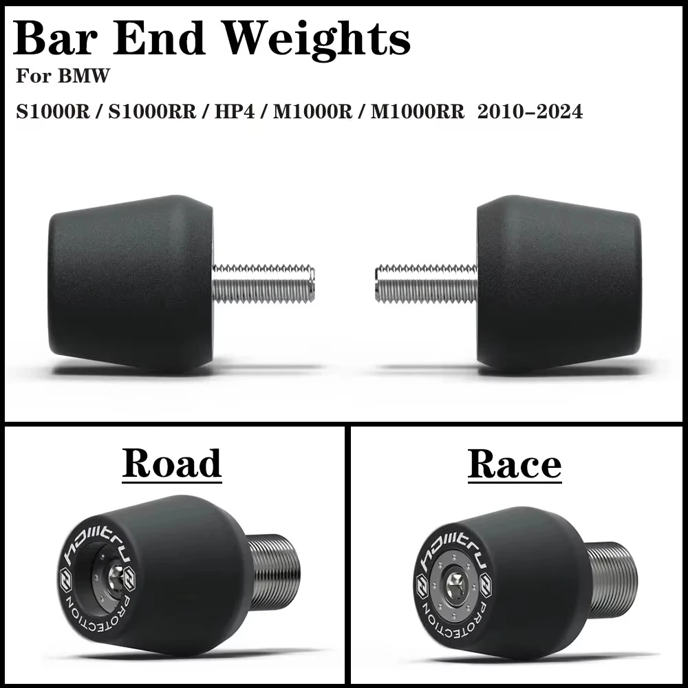 

Motorcycle Handle Bar End Weight Grips Cap For BMW S1000R S1000RR HP4 M1000R M1000RR 2010-2024