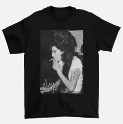 Camiseta de algodón de Amy Winehouse de humo caliente, todas las tallas