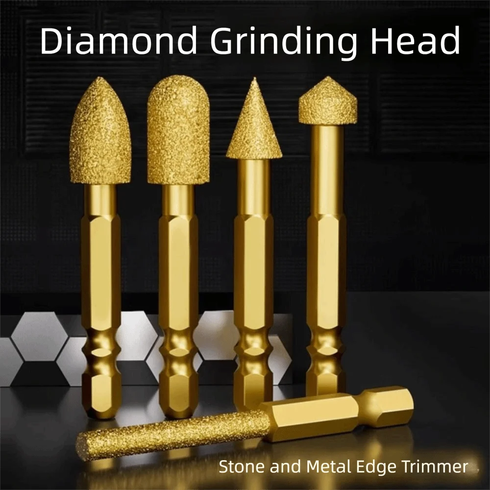 Hexagonal Shank Adamas Coated Rotary Burrs Sturdy Tool High Temperature Brazing Technology Adamas Rotary Tool Set