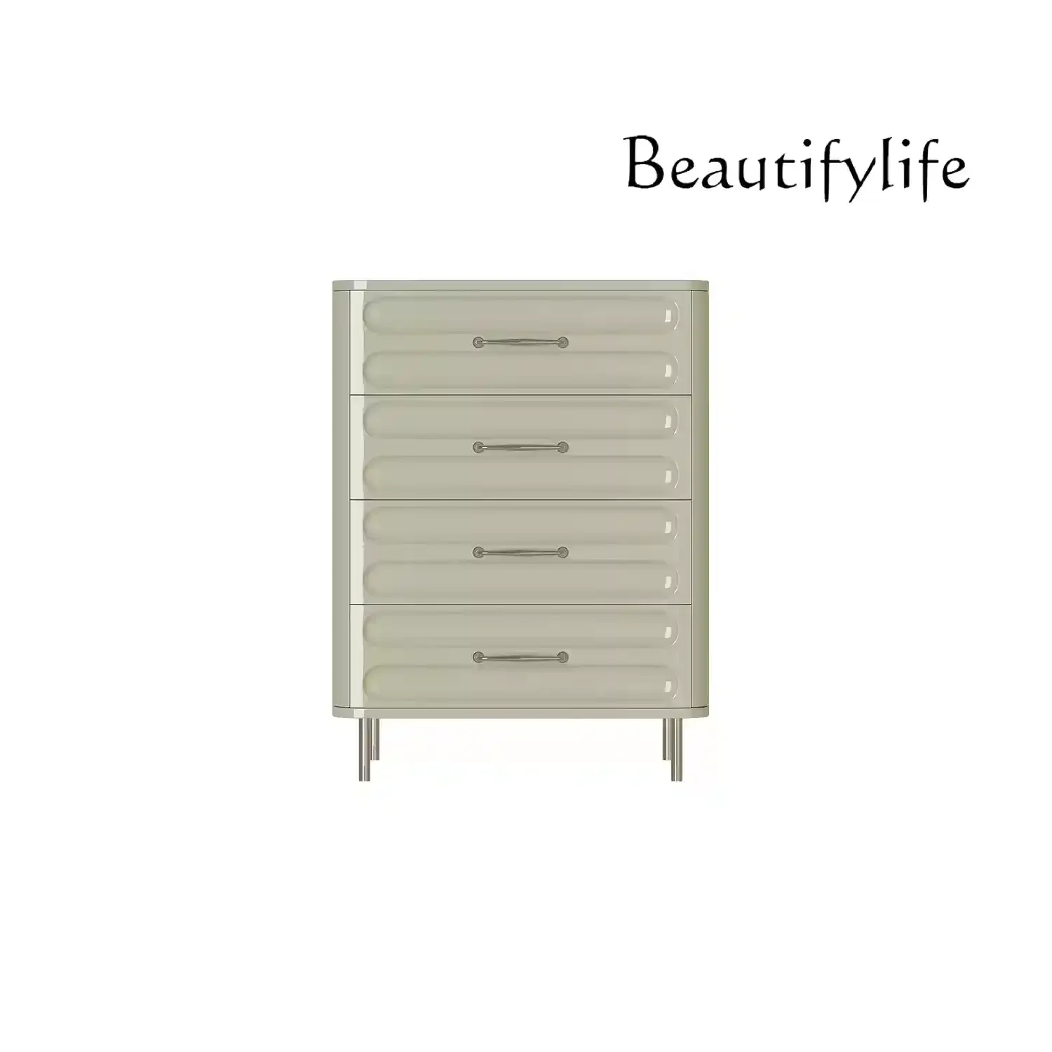 French Cream Striped Four Bucket Cabinets Bedroom Storage Cabinets Home Entry Entrance Cabinets Modern Simple Lockers