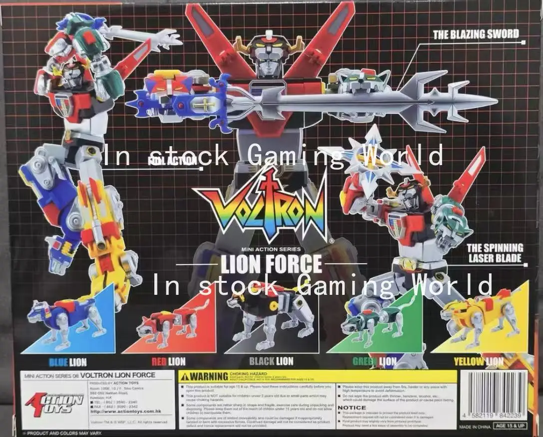 Juguete Transformable Voltron GoLion LION FORCE en Stock, Serie de Mini Figuras de Acción 5 en 1, Set Coleccionable, Regalo