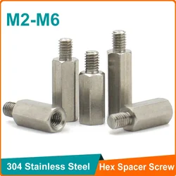 5-10PCS M2.5 M3 M4 M5 M6 304 Stainless Steel Hex Standoff Male to Female Standoff Spacer Screw