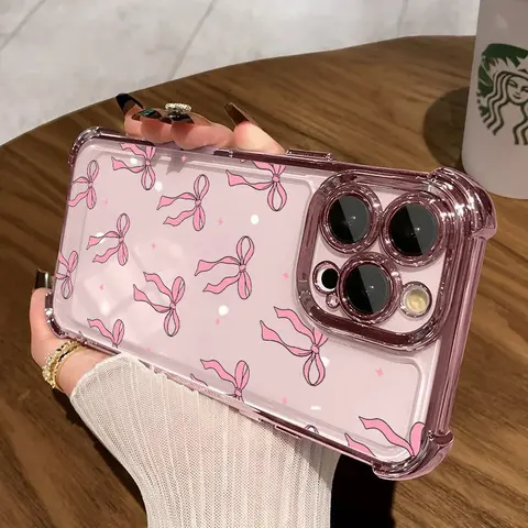 Fashion INS Bowknot Print Phone Case For Samsung Galaxy S26 S25 FE Edge S24 Ultra Plus A57 A37 A36 A26 A55 A16 A15 A53 A52 A07