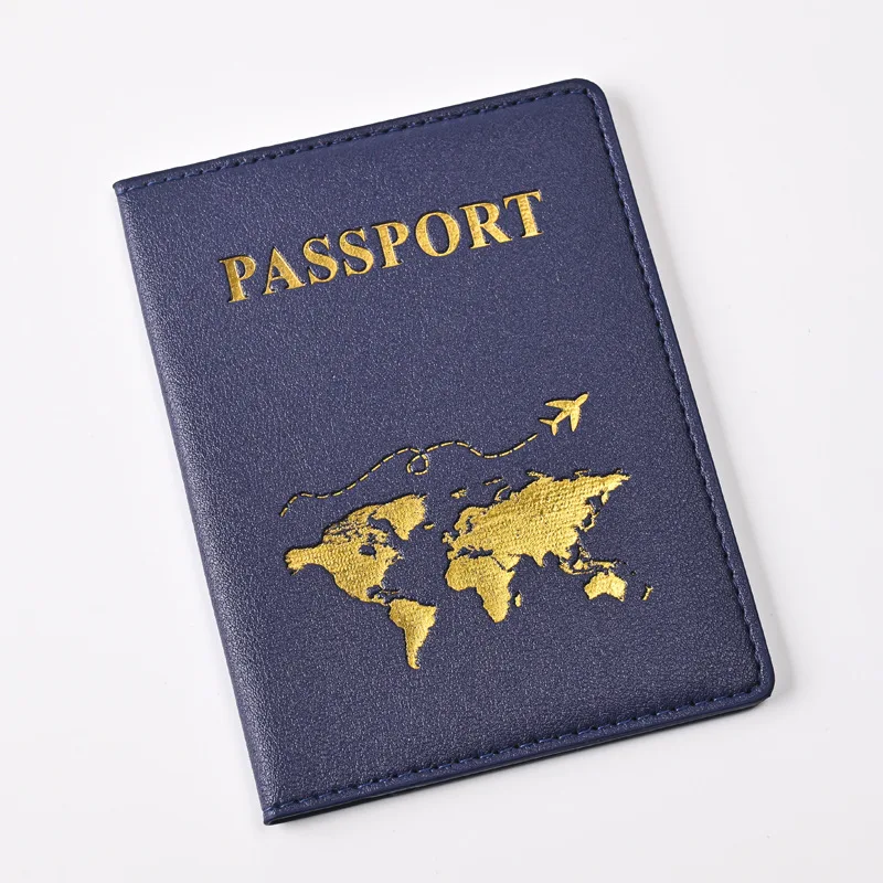 Women Men Passport Cover Flight Ticket Clip Passport Covers Travel Wallet Id Card Holder Fashion Airplane Print Passport Holder