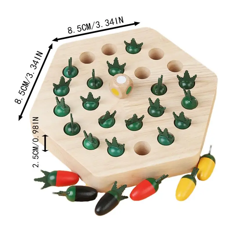 Gioco educativo di smistamento dei colori gioco di memoria a forma di carota in legno giocattolo per lo sviluppo precoce giochi da tavolo di scacchi educativi Montessori