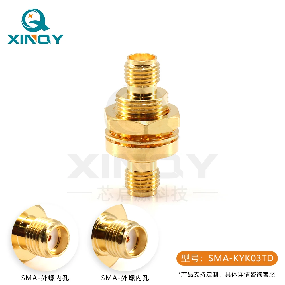 SMA-KK Flange Wall Adapter Female Mutual Adapter 18GHz Gold Plated Connector