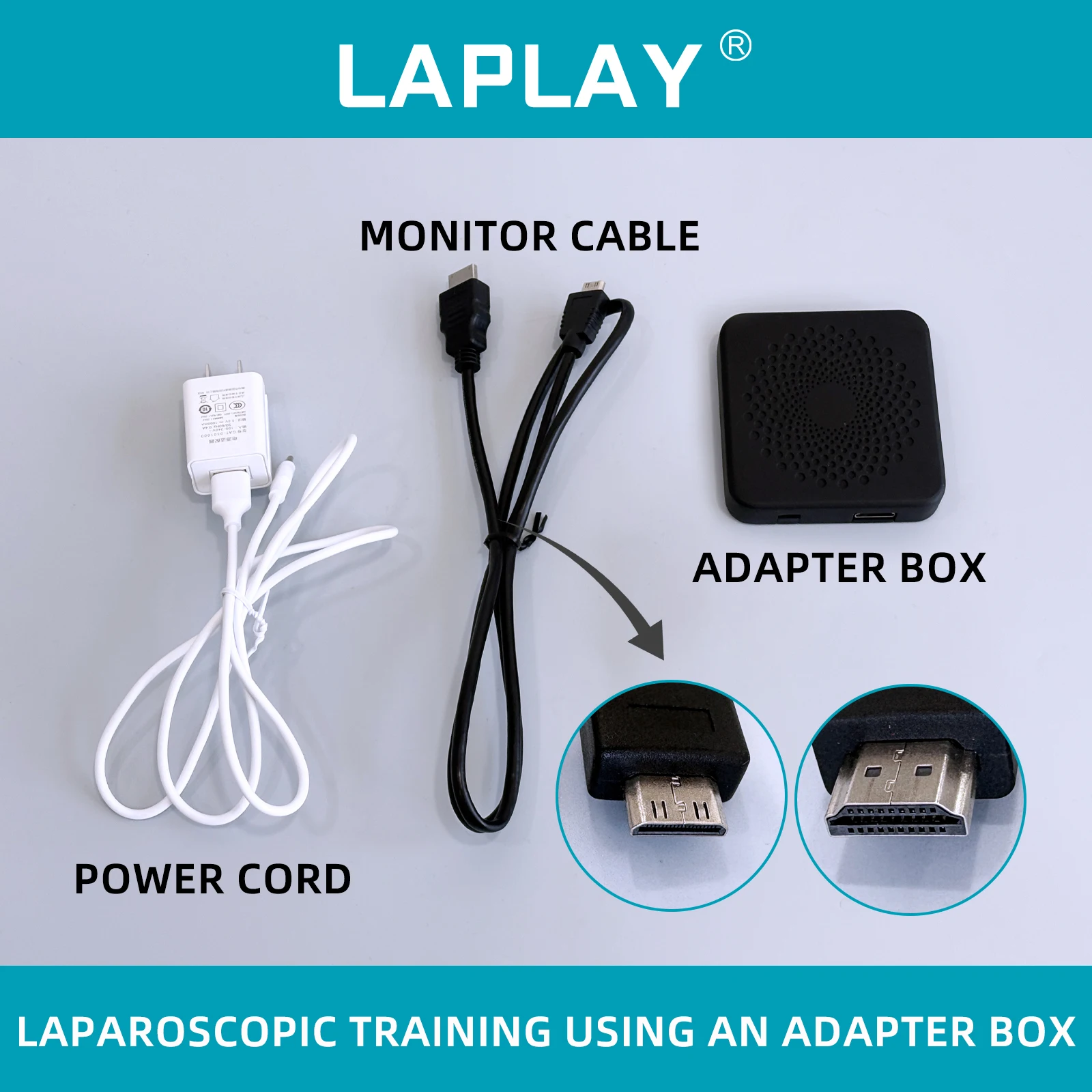 Display adapter, compatible with endoscopes and driver-free operation