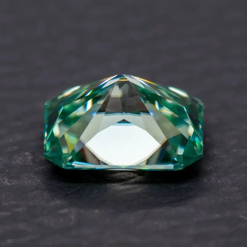Moissanite Stone Natural Colour Radiant Cut Yellow Green Color VVS1 with GRA Certificate Gemstone Charms Jewelry Making Material