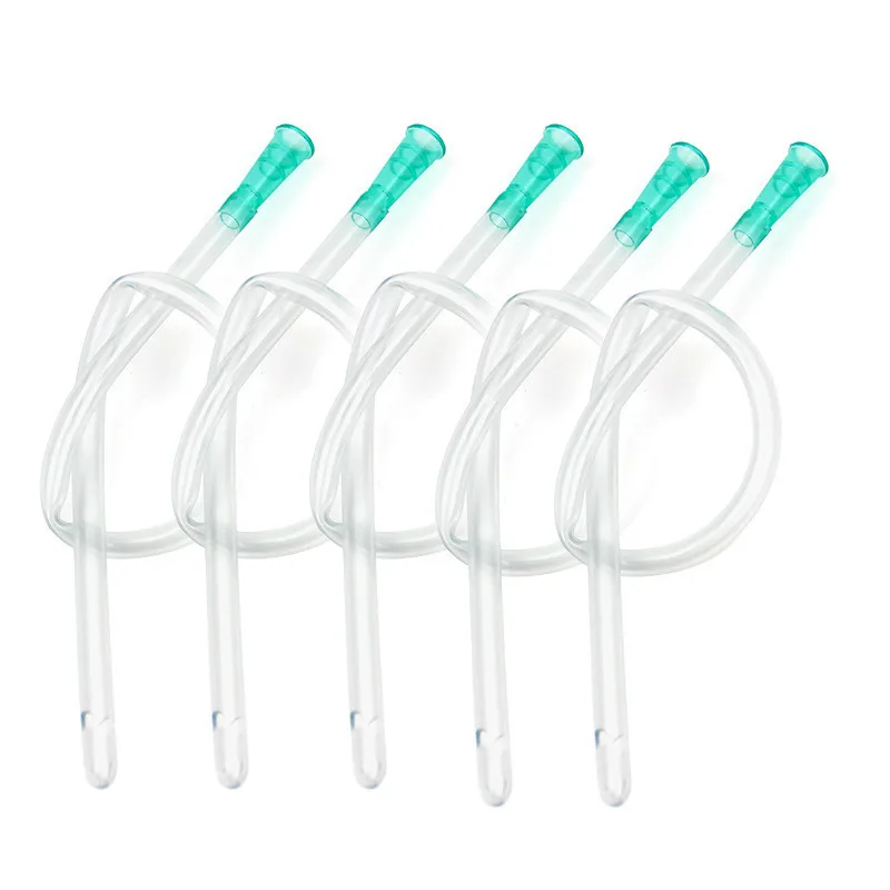 10pcs 25cm Disposable Anal Tube Silicone Head Enema Rectum Flush Head Tube Anal Canal Catheter Head Syringes Rectal Catheter