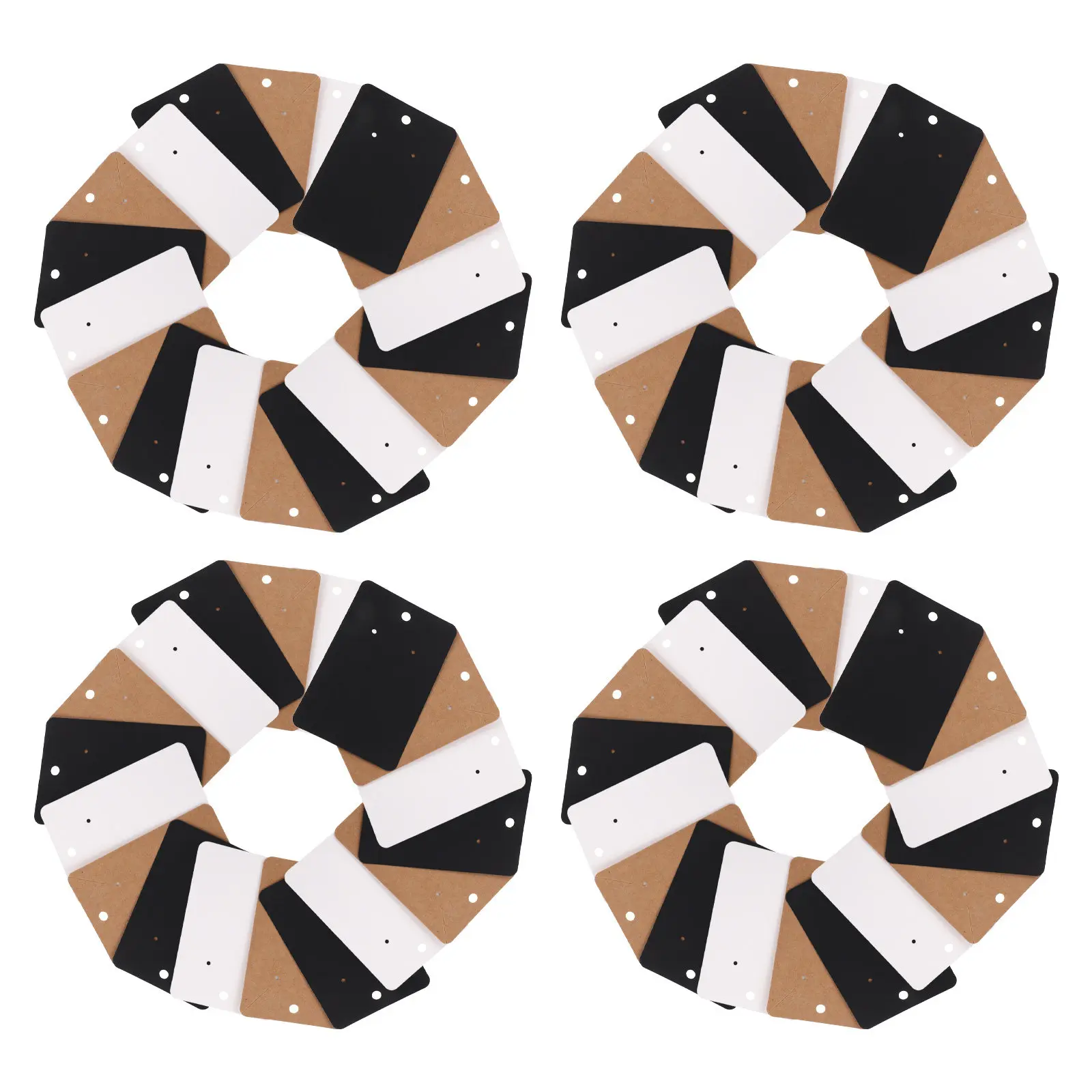 

300Pcs Vintage Kraft Earring Necklace Display Cards Elegant Jewelry Tags for Boutiques Craft Fairs Online Stores