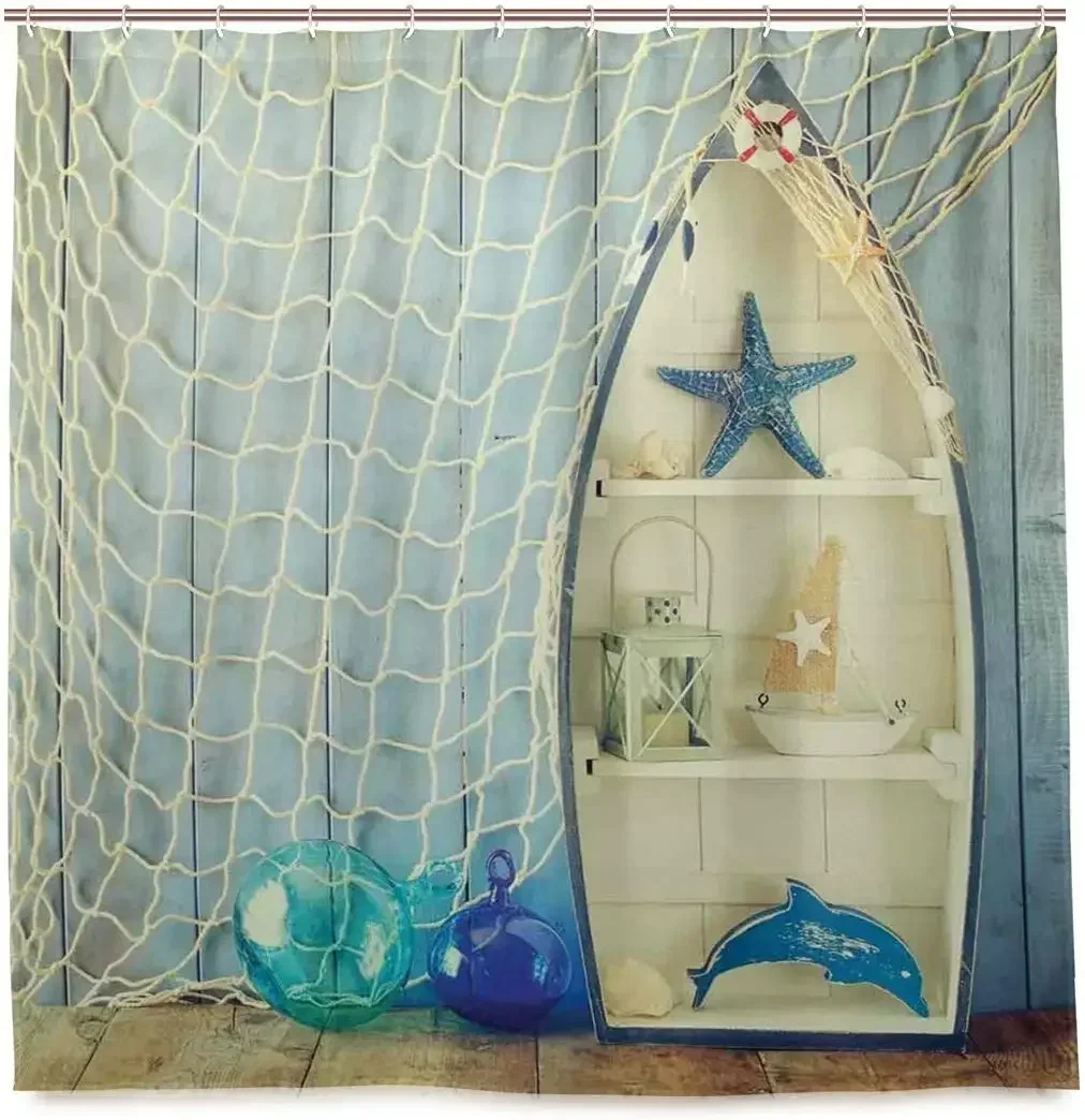 Boat Standing Against The Wall Other Aquatic Objects Sea Featured Picture Shower Curtain