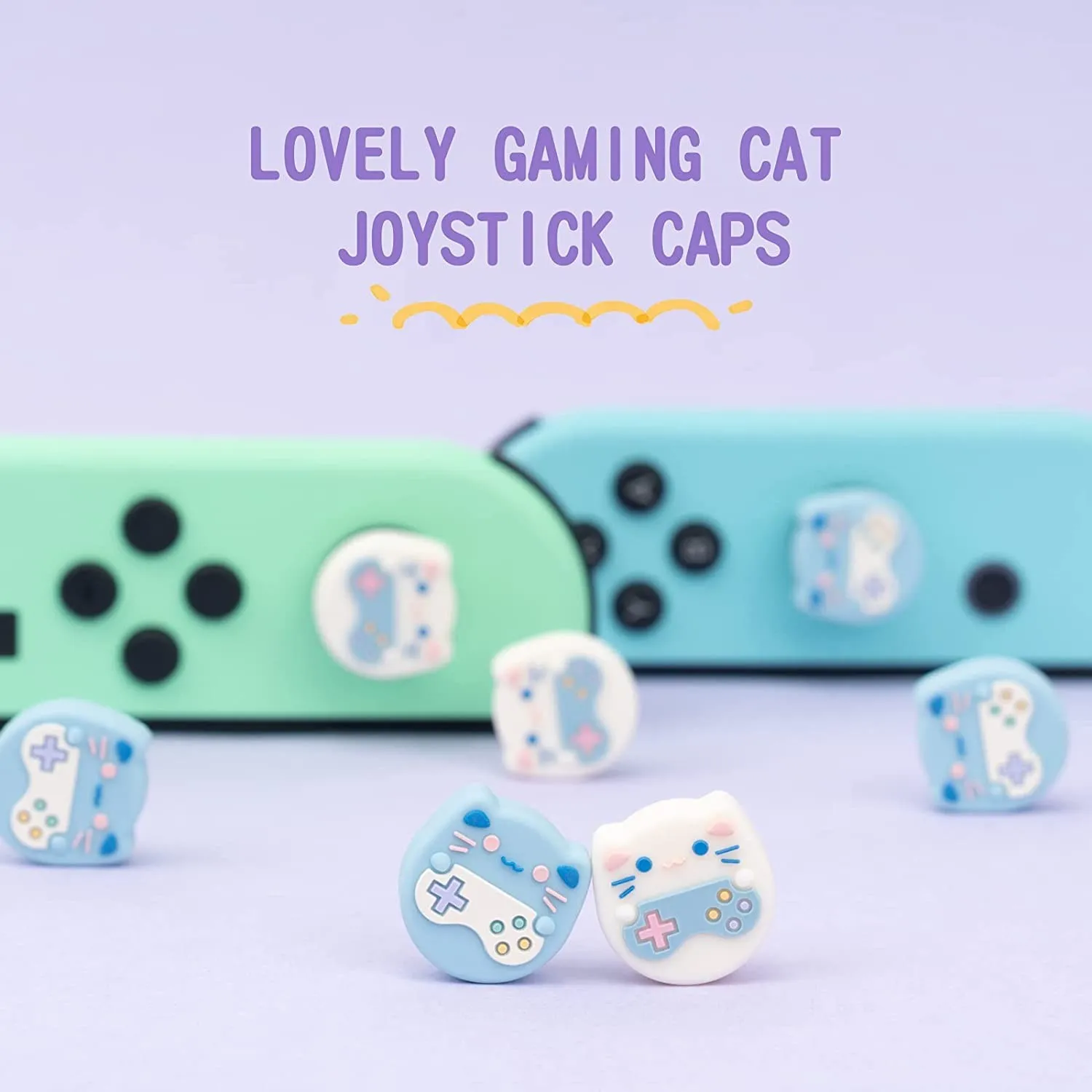 GeekShare Joystick Caps Switch Oled Joy-con Protective Cover Cute Game Cat Soft Thumb Grip Caps For Nintendo Switch Lite