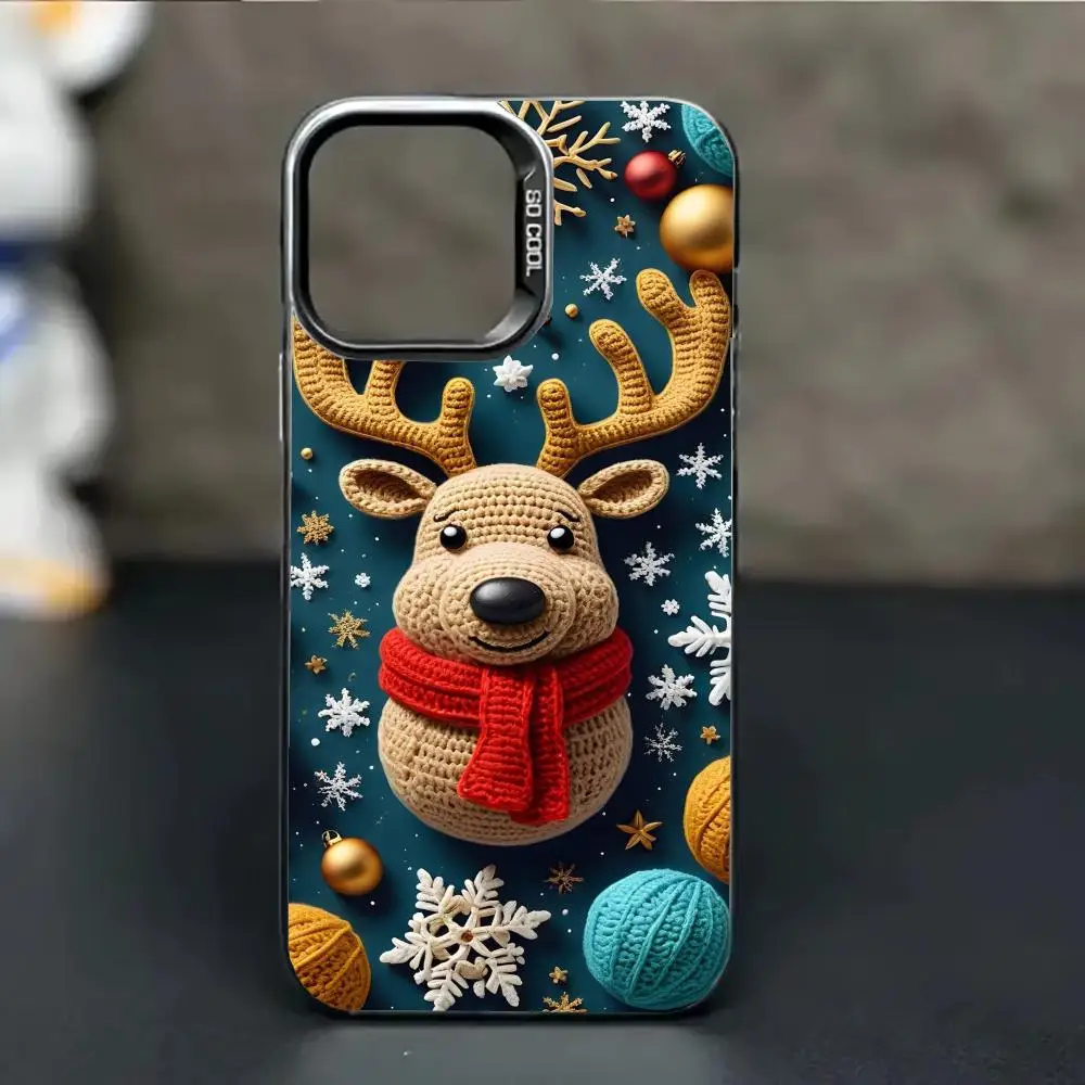 

Чехол для телефона с рождественским дизайном оленя, подходит для iPhone 17, 16, 14, 13, 12, 11 Pro/Max/Plus, противоударная задняя крышка с защитой от падения и ударов