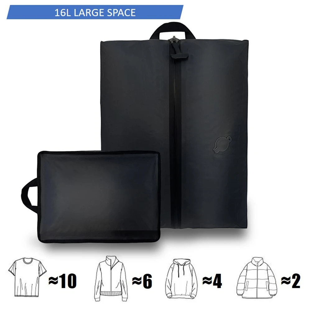 أكياس تخزين مفرغة للملابس والفراش وأكياس توفير المساحة لتخزين حزمة ختم الفراغ، حقيبة تنظيم مضغوطة قابلة للطي #5