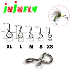 jujufly new hot 5optional sizes fly fishing snap hooks/connectors No-Knot snap ring high strength steel quick change clip