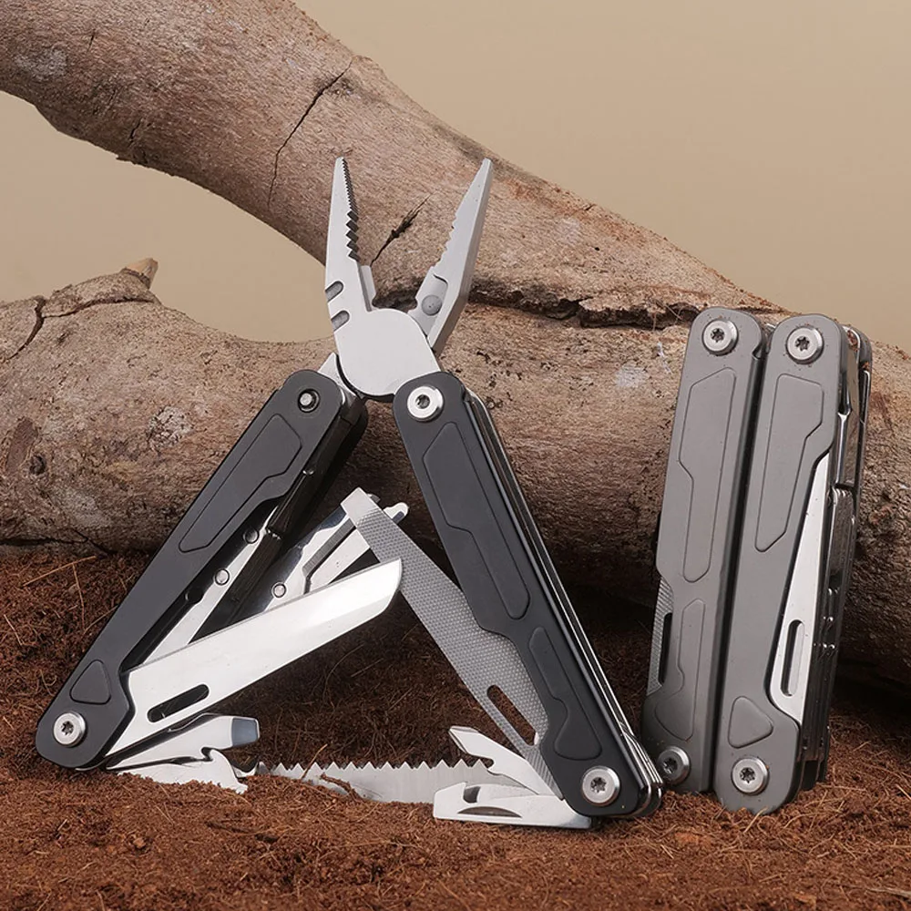 

17-in-1 EDC Multitool Pliers Outdoor Hiking Camping Gear and Equipment, Professional Multi tool for Survival with Knife Scissors