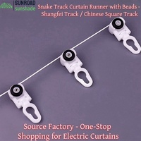 Sunroad Somfy electric curtain track, straight rail with serpentine ball runners