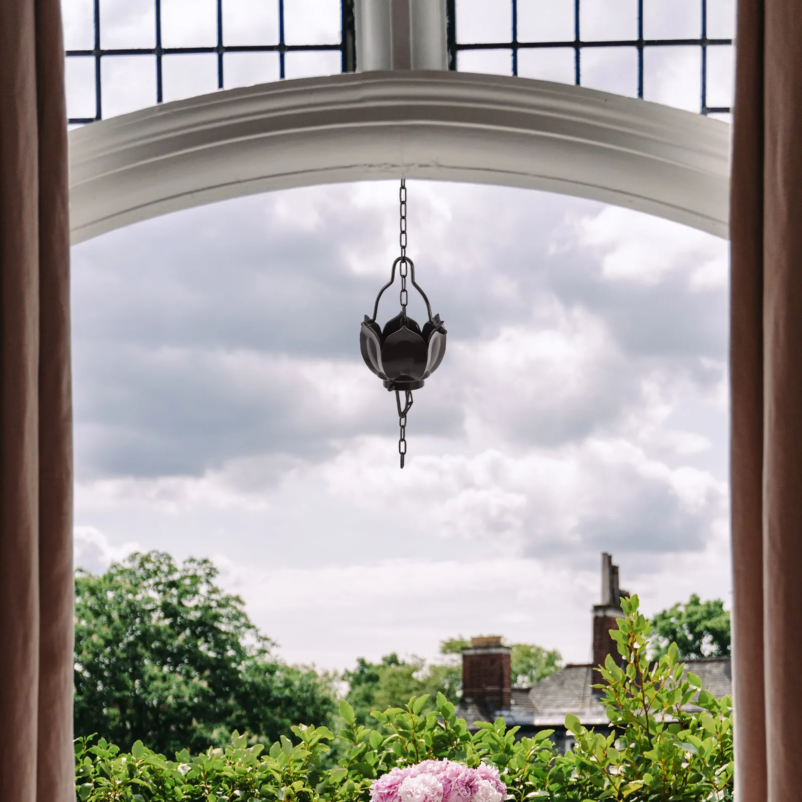 

Декоративная дождевая цепь для водосточного желоба из алюминиевого сплава, для наружного водоотвода, для двора и виллы, подвесная цепь-водоотводчик